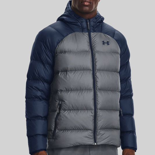 Under Armour Grey & Navy Padded Down Coat